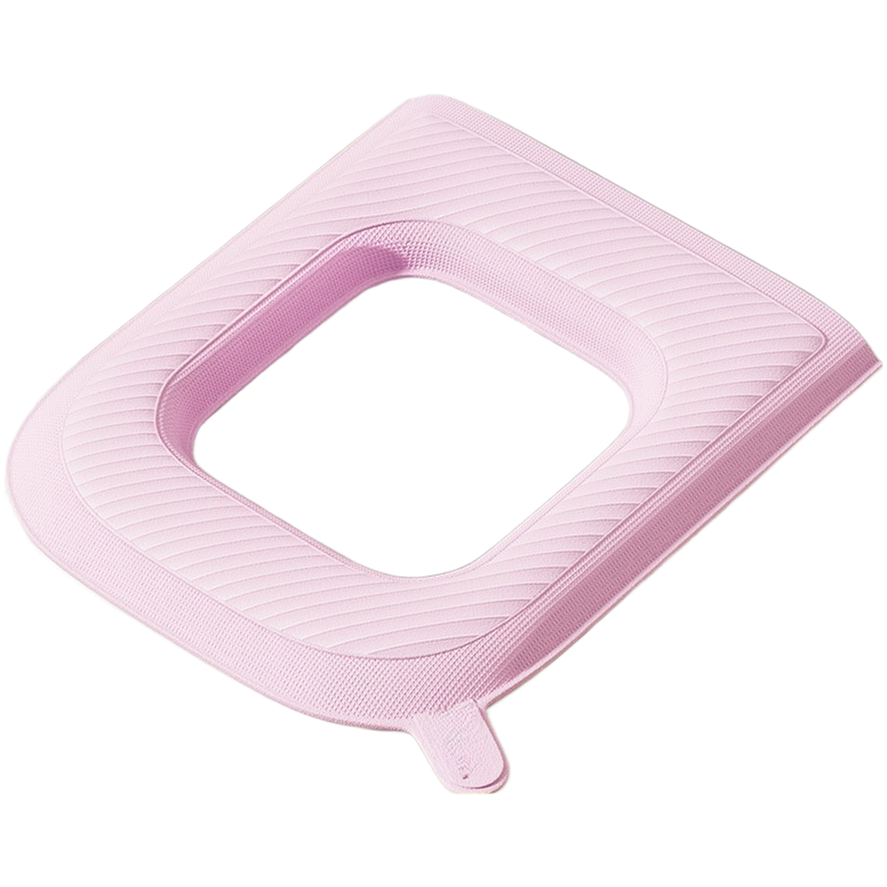 EVA Material Square Toilet Seat Cover 38 41cm Non Slip Waterproof with Handle