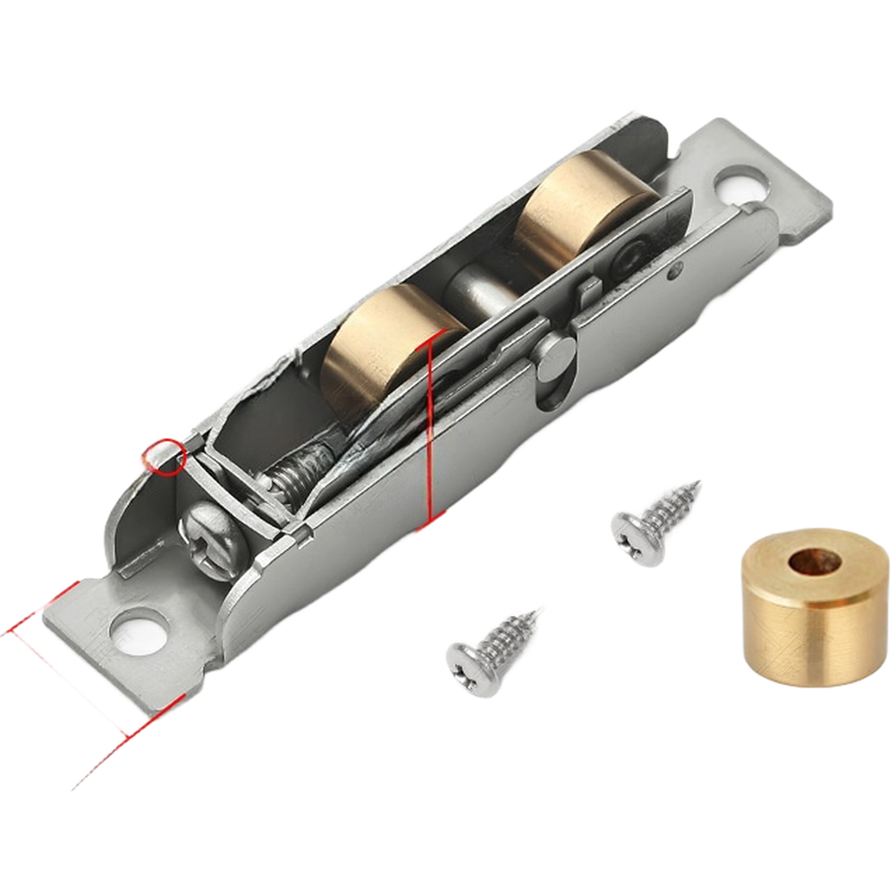 Roller Wheel Assembly for Double Hung and Sliding Doors with Metal Tracks