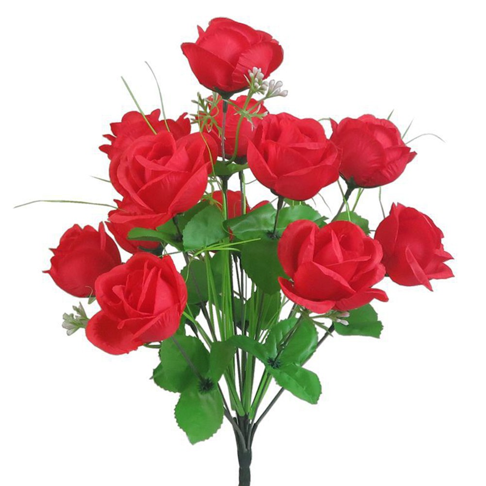 Artificial Roses Resembling Fresh Cut Flowers for Wedding and Banquet Setup