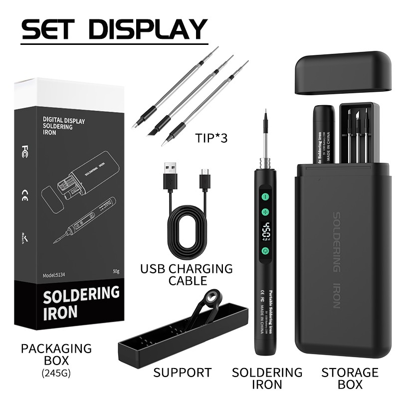 DIY Repair USB Soldering Iron Digital Display Temperature Range 180??C-450??C