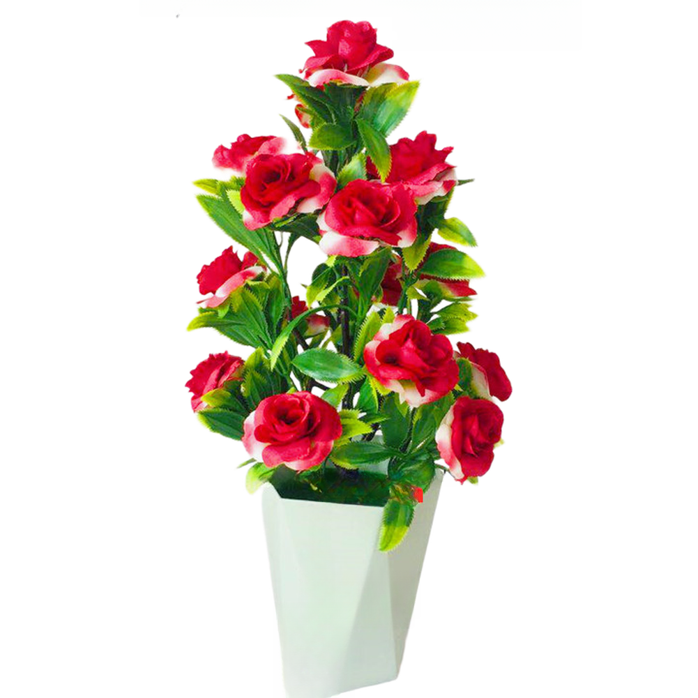 Colorful Artificial Plant Red Pink White Yellow for Room for accent Decoration