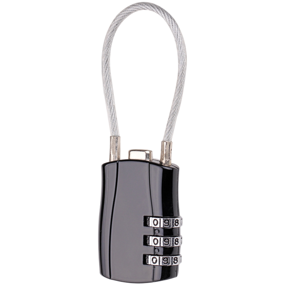 Combination Lock Helmet Security 3-digit Combination PVC Wrapped Cable