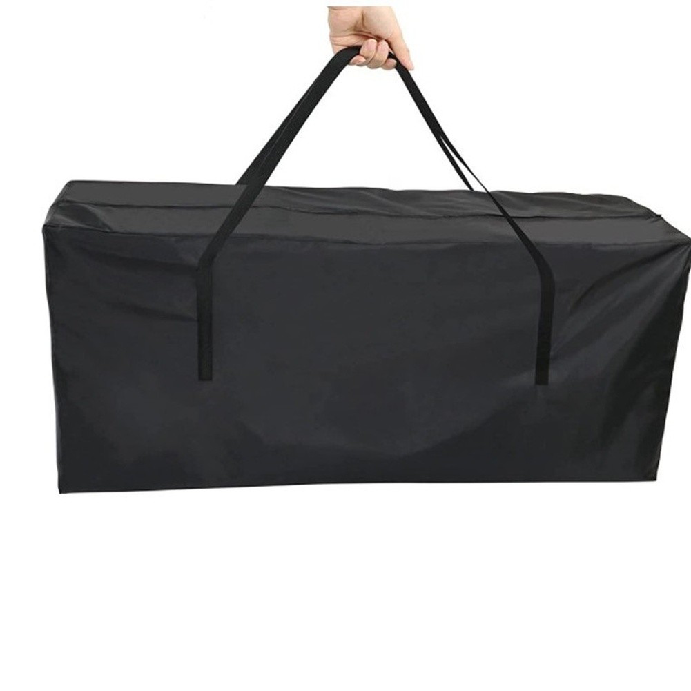 Black Storage Bag 122x39x55cm for Outdoor Furniture Cushions and Quilts