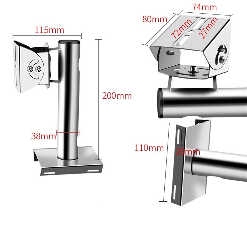 Industrial Grade Stainless Steel Mount for Permanent CCTV Installation