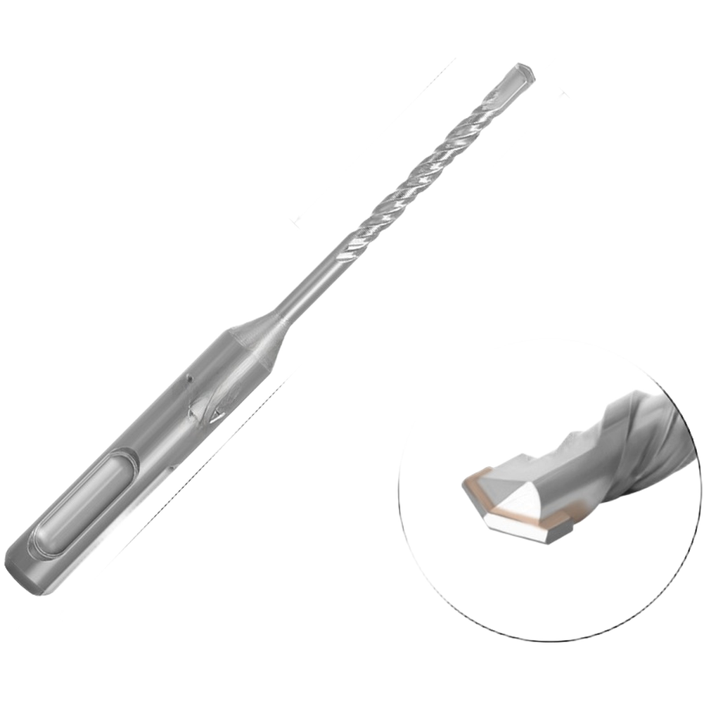 Dual Groove Round Shank For SDS Plus Drill Bit for Concrete Brick Tile Work