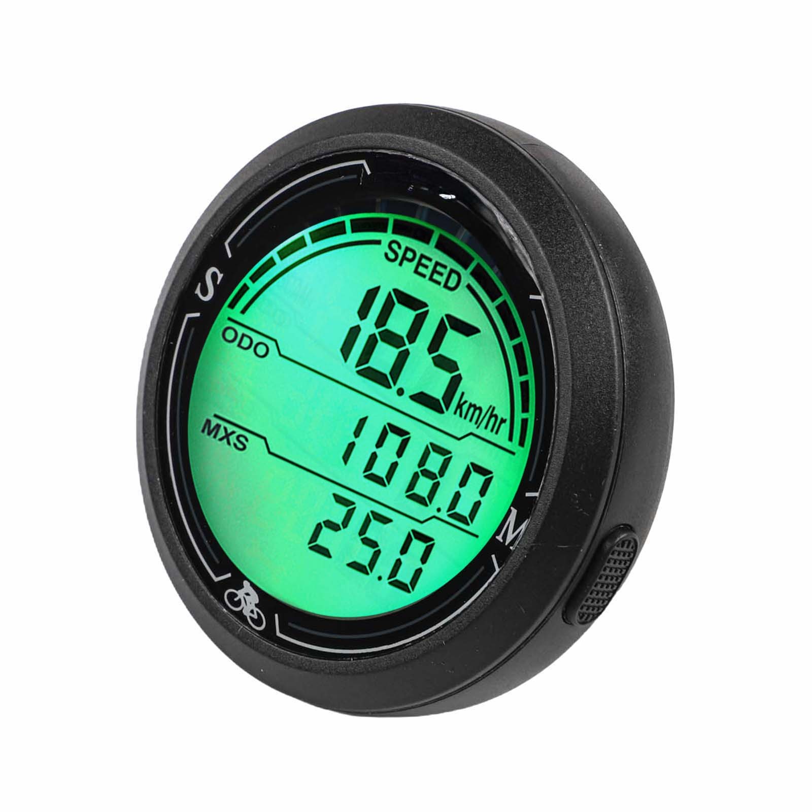 Waterproof Bicycle Speedometer with Large Backlit LCD Display Odometer