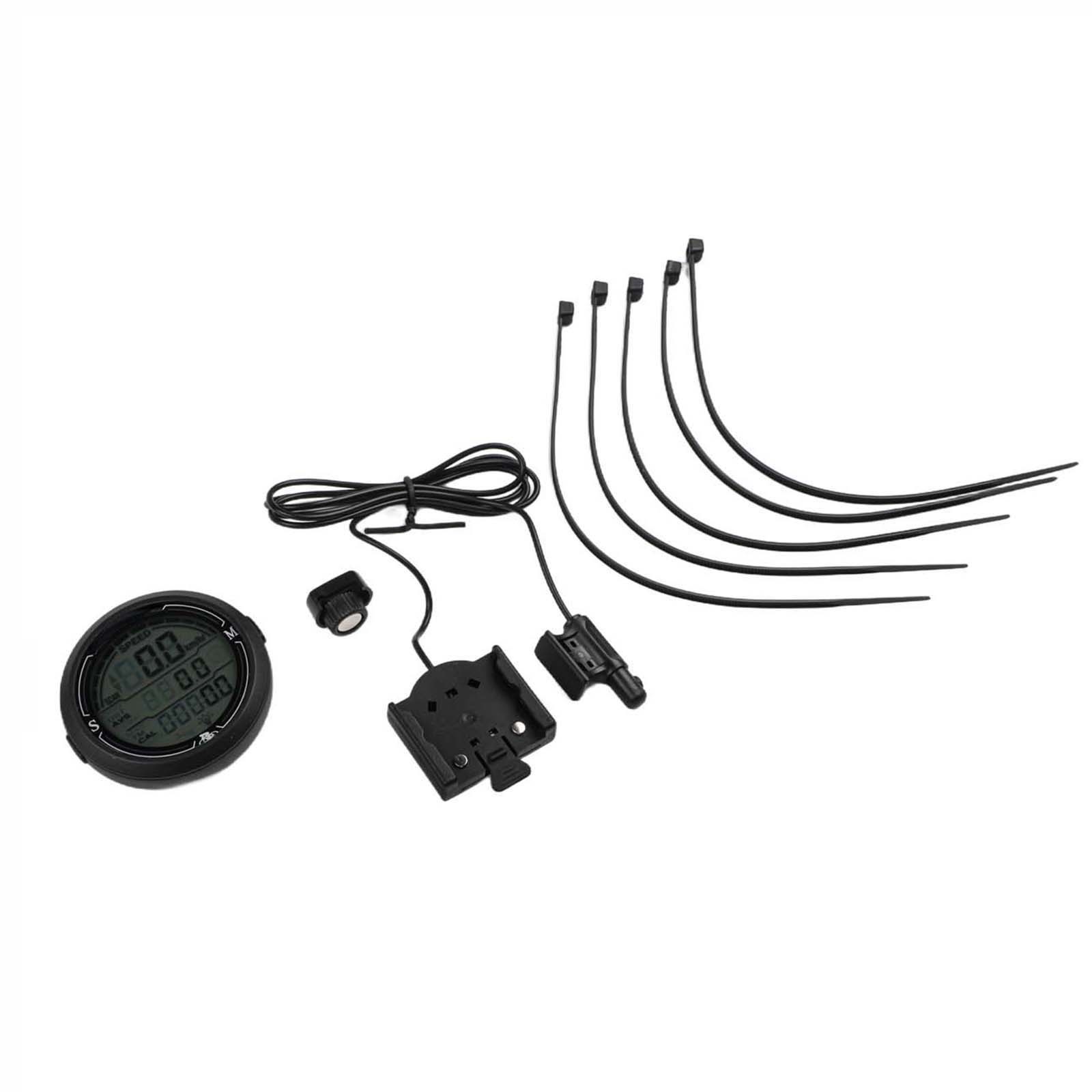 Waterproof Bicycle Speedometer with Large Backlit LCD Display Odometer