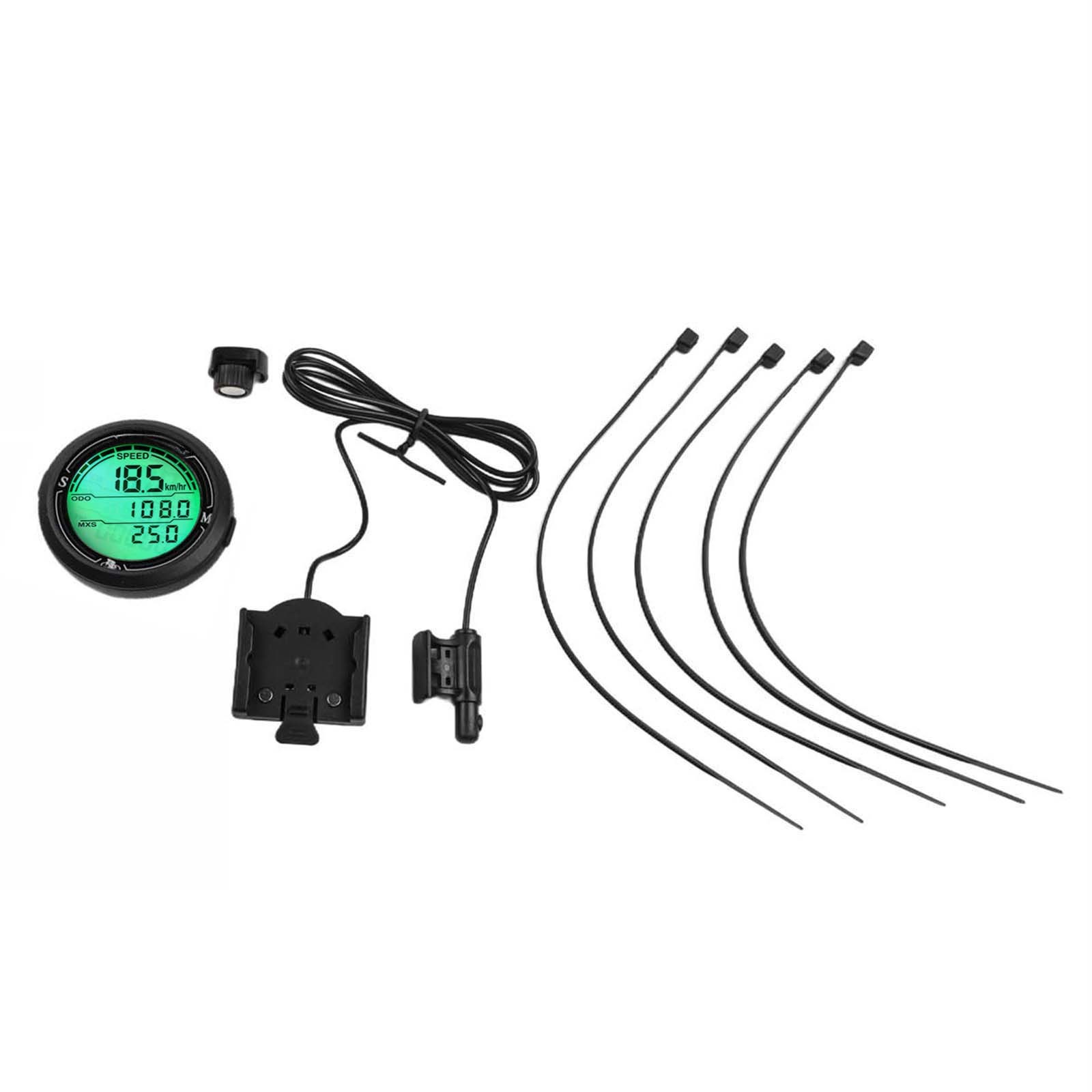 Waterproof Bicycle Speedometer with Large Backlit LCD Display Odometer