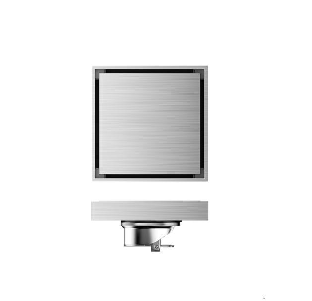 Stainless Steel Concealed Floor Drain for Bathroom Shower 5.91×5.91in Size