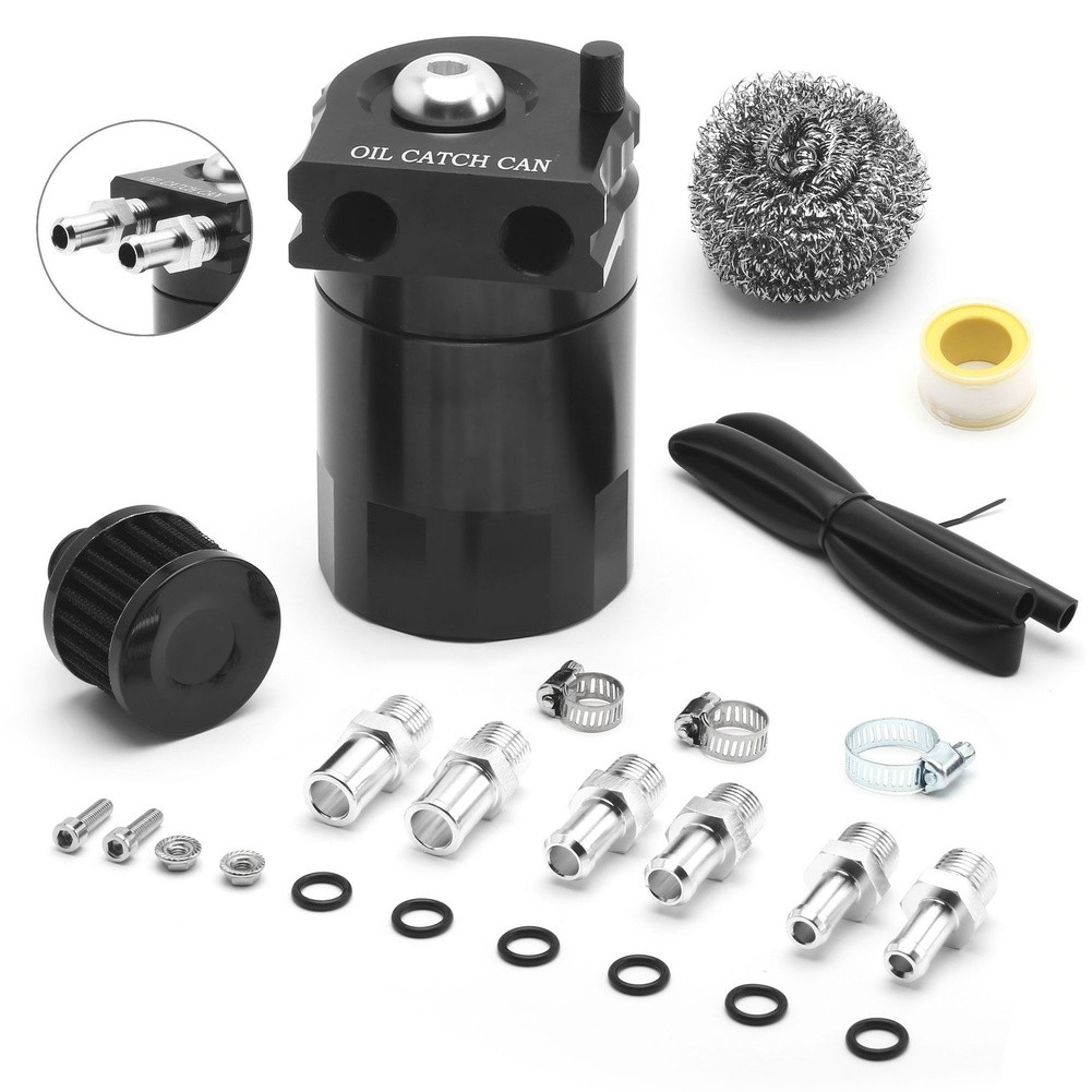 300ML Oil Catch Can with Steel Wool Air Filter for Car Engine Efficiency