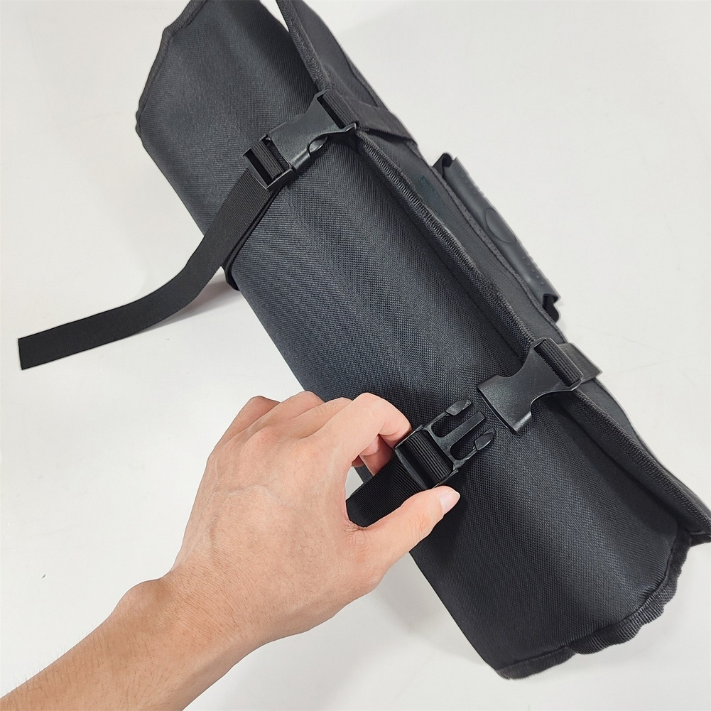 Oxford Cloth Roll Up Tool Bag 600D for Electrician with Zippered Pockets