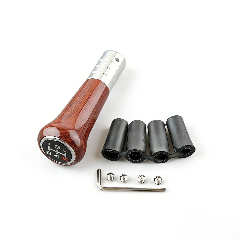 Interior Upgrade 5 Speed Wood Grain Shift Knob with All Necessary Parts