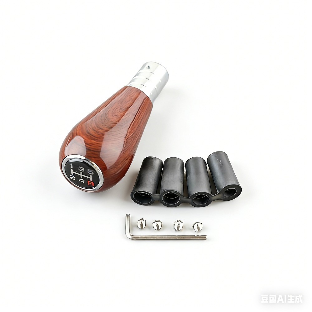 Stylish Wood Grain Shift Knob 5 Speed with Complete Installation Parts