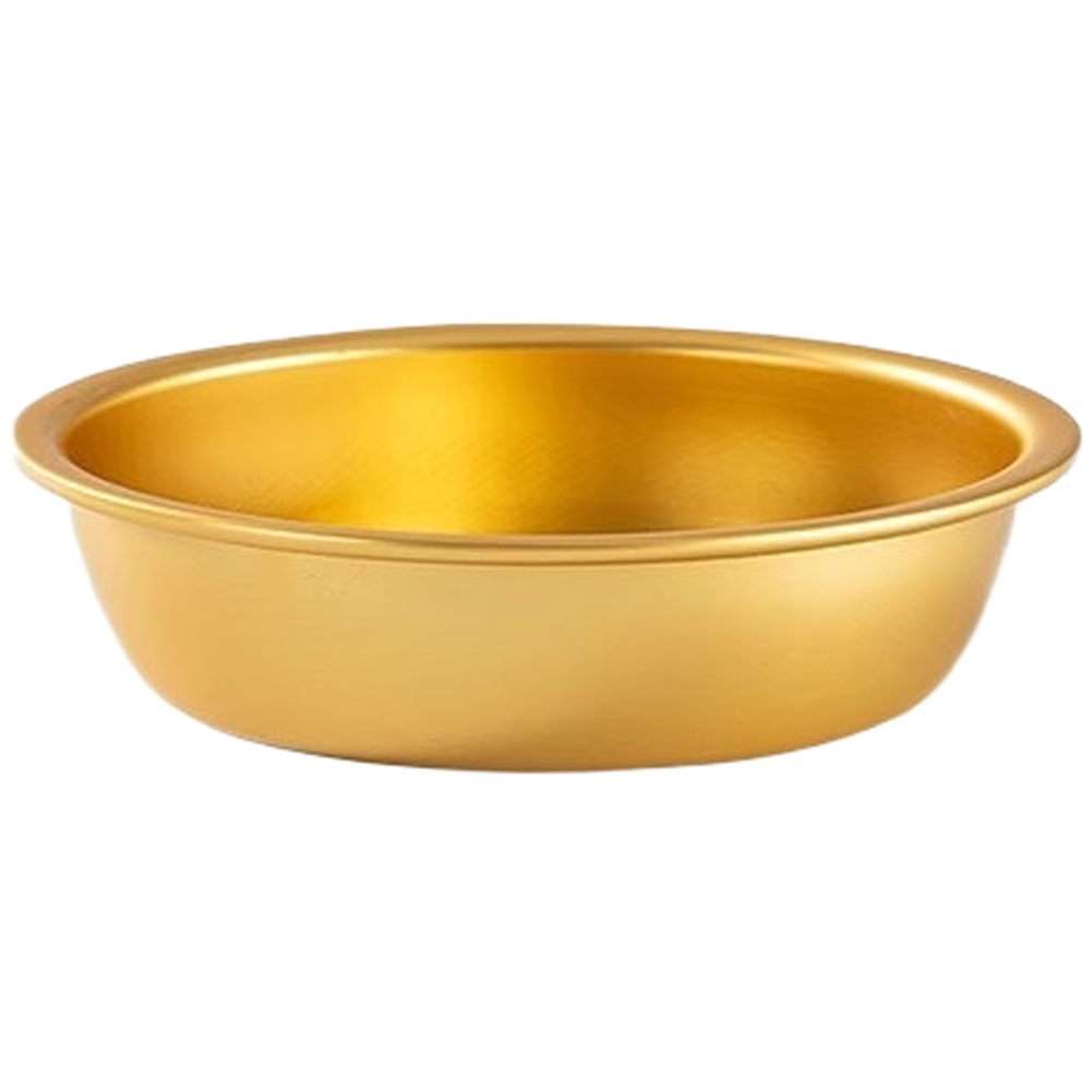 Lightweight Aluminum Serving Bowl with Hollow Handle for Heat Resistance