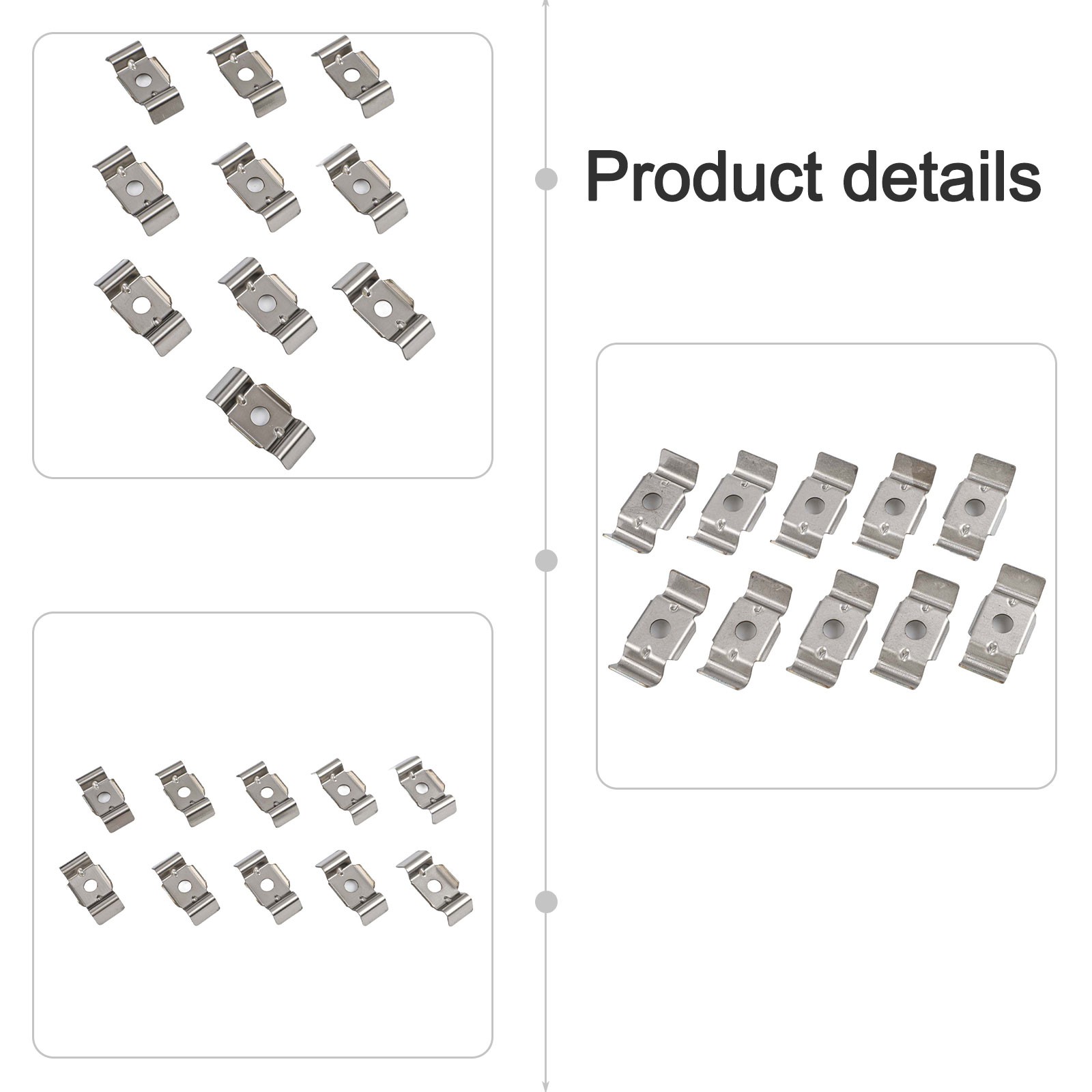 Double Pole Pad Fence Bracket Clamp for 28 32mm Metal and Wooden Posts