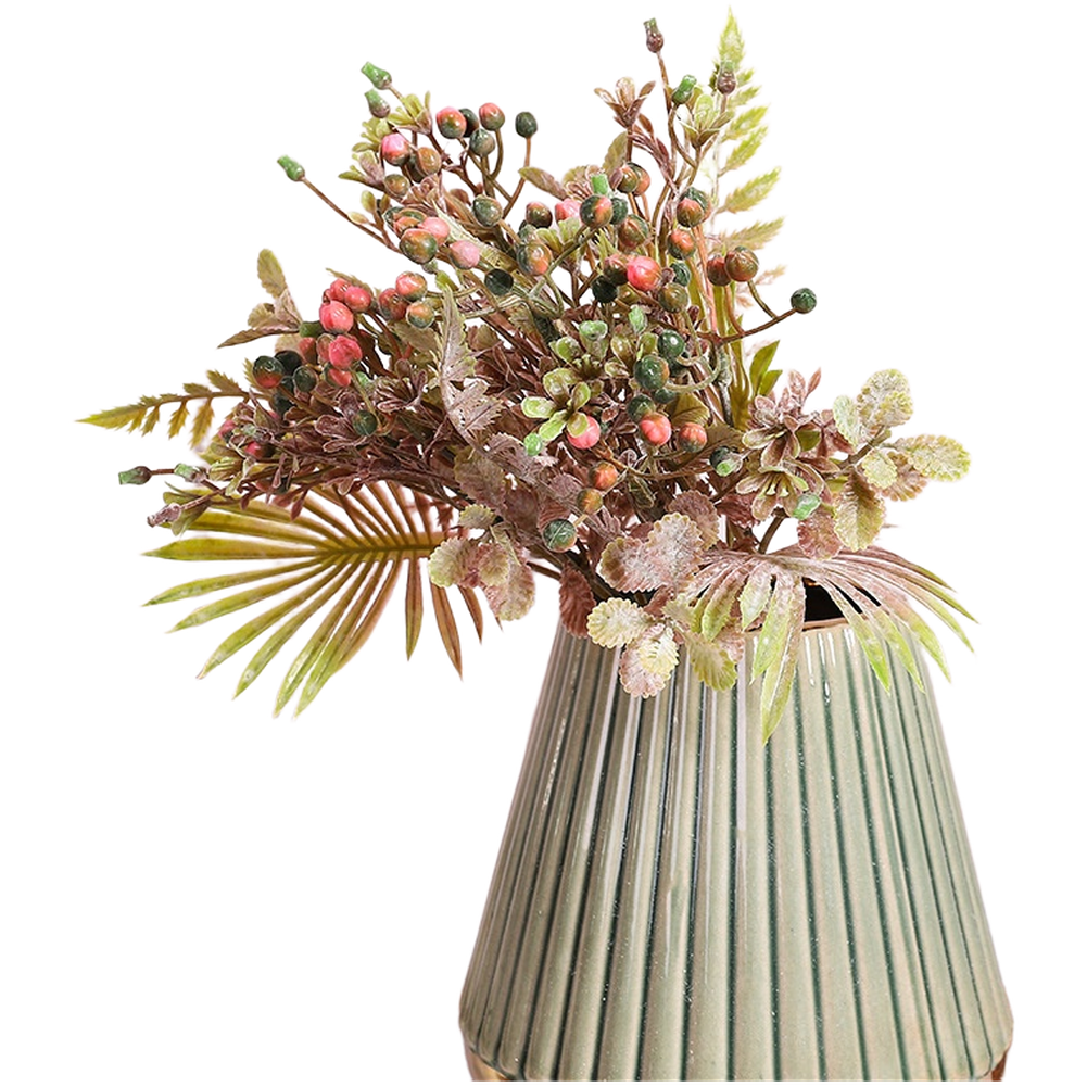 Artificial Plastic Banana Leaf Bouquet with Flexible Stems for Home Use
