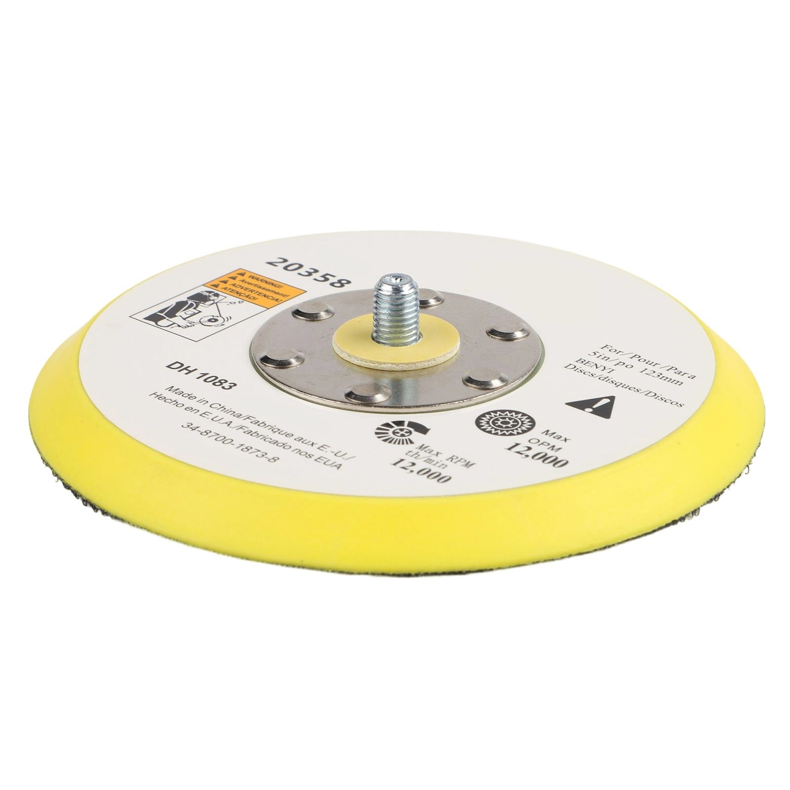 Easy to Use Backing Pad for Polishing Sanding Disc on For Pneumatic Sander
