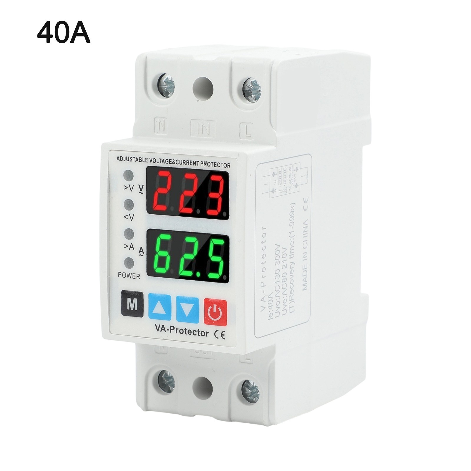 40A 63A Digital Circuit Breaker With SelfResetting And Real Time Monitoring