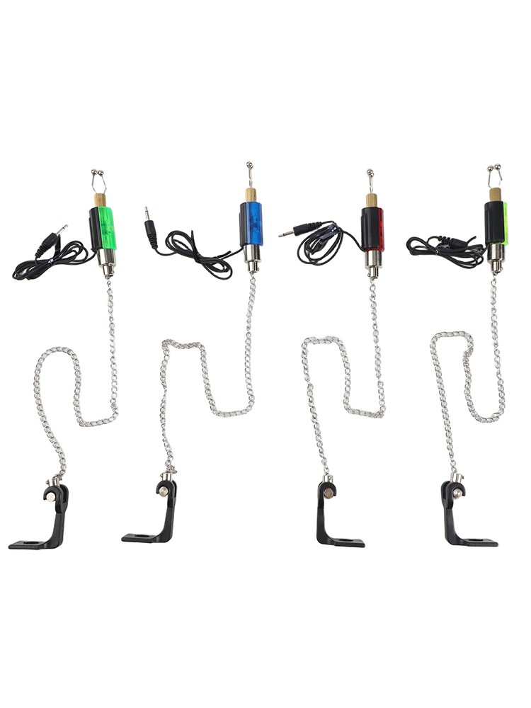 Illuminated Bite Indicator Kit 4 Bobbins Designed for Carp Fishing Enthusiasts