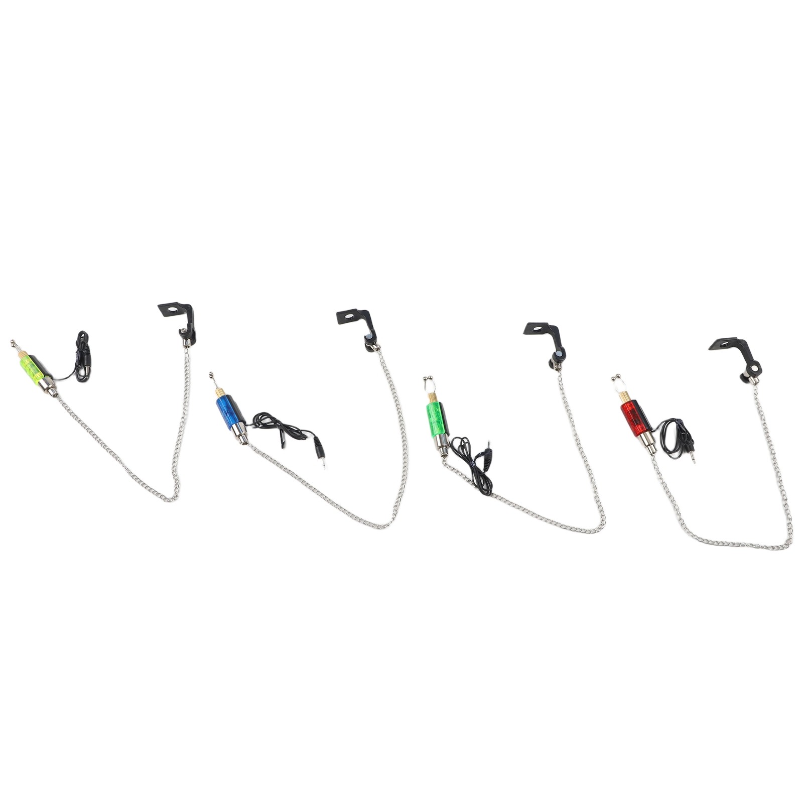 Illuminated Bite Indicator Kit 4 Bobbins Designed for Carp Fishing Enthusiasts