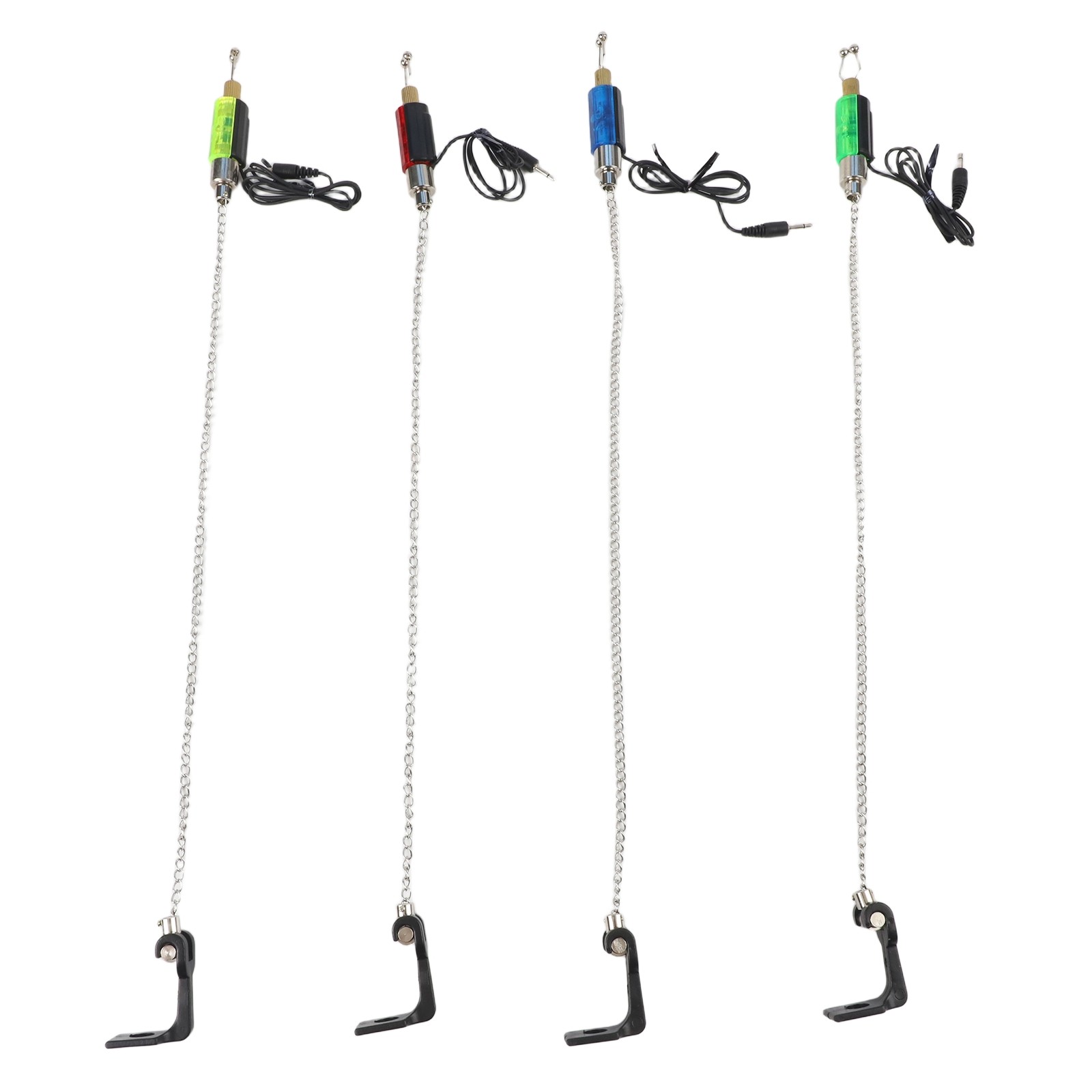 Illuminated Bite Indicator Kit 4 Bobbins Designed for Carp Fishing Enthusiasts