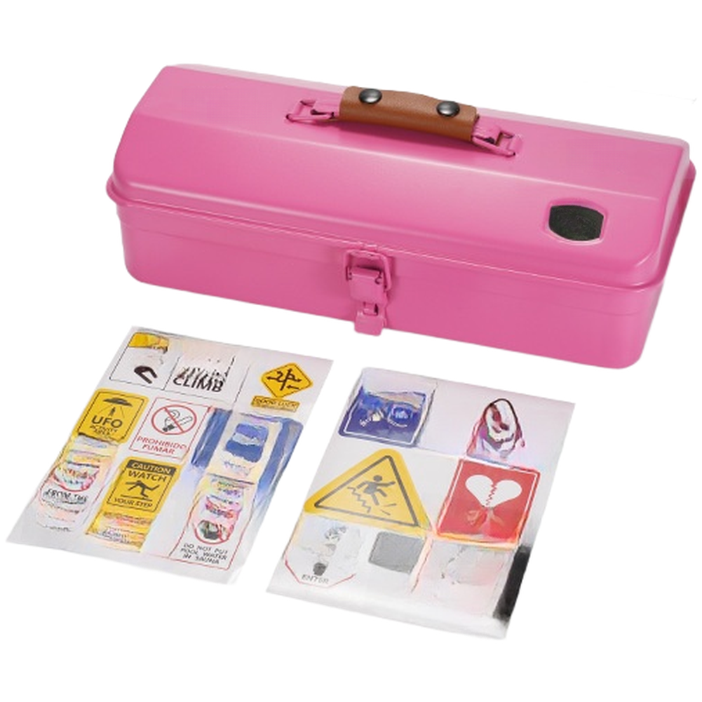 Stylish Metal Tool Box for Camping with Handle and Interior Felt Lining