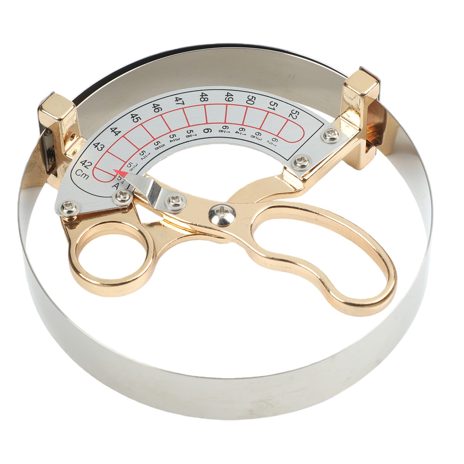 Cap Ring Size Measuring Tool with Smooth Silver Finish for Accurate Hat Fit