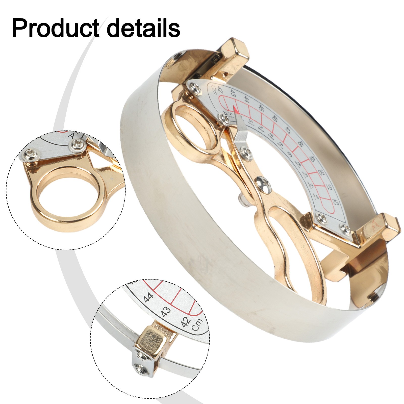Cap Ring Size Measuring Tool With Metal Ruler And Curved Scale For Hat Makers