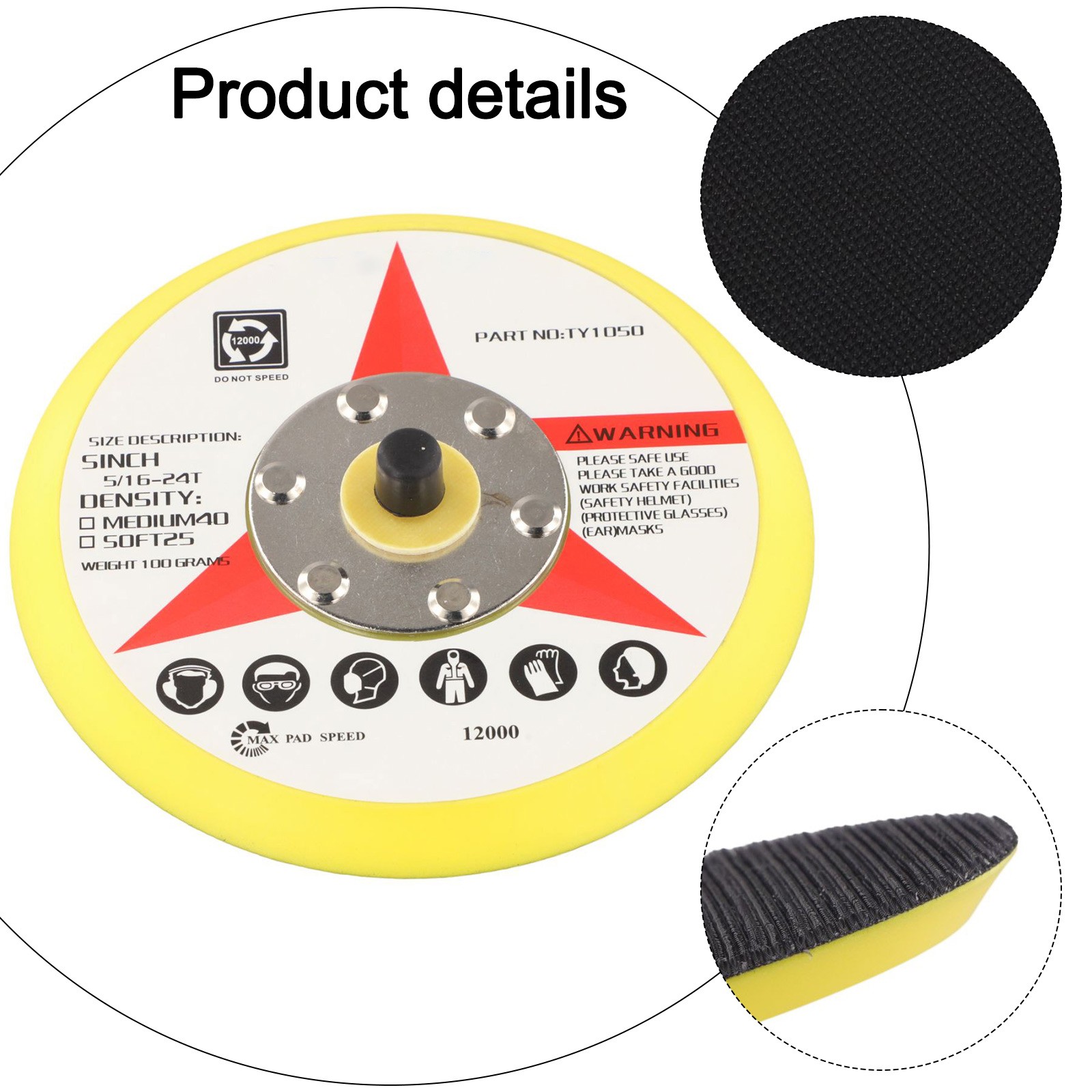 5inch Sanding Pad Abrasive And Hook Pad Polish Sanding Reliable Useful