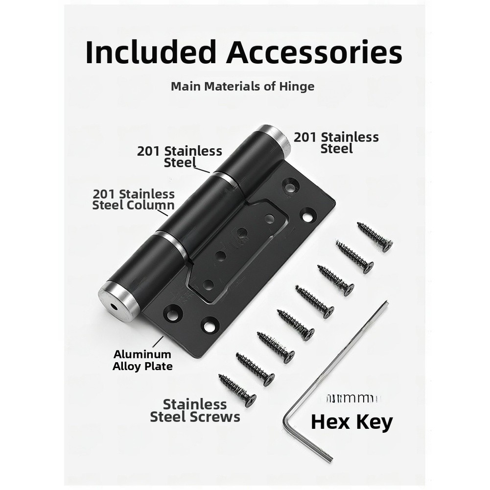 5 Inch Hydraulic Buffer Hinge for Wood Doors Self Closing Spring Hinge