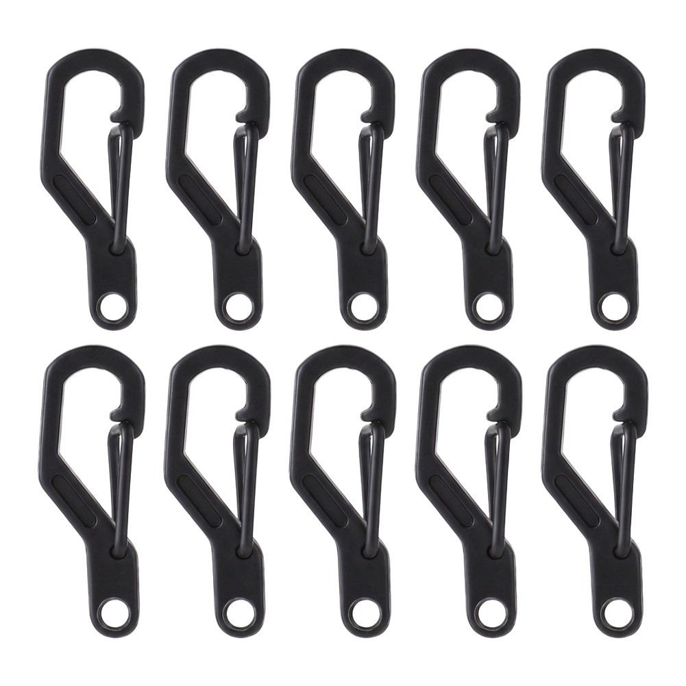 D Shaped Spring Snap Hook Carabiner 28mm for Keyrings Backpacks Gear Loops Zinc