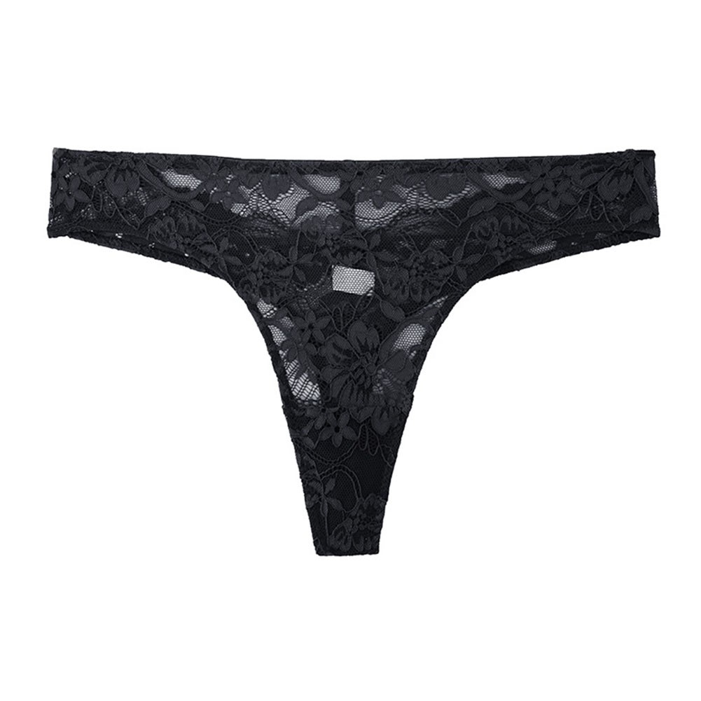 Lace Up Low Waist Hollow Out Underpants for Women Polyester All Season Wear