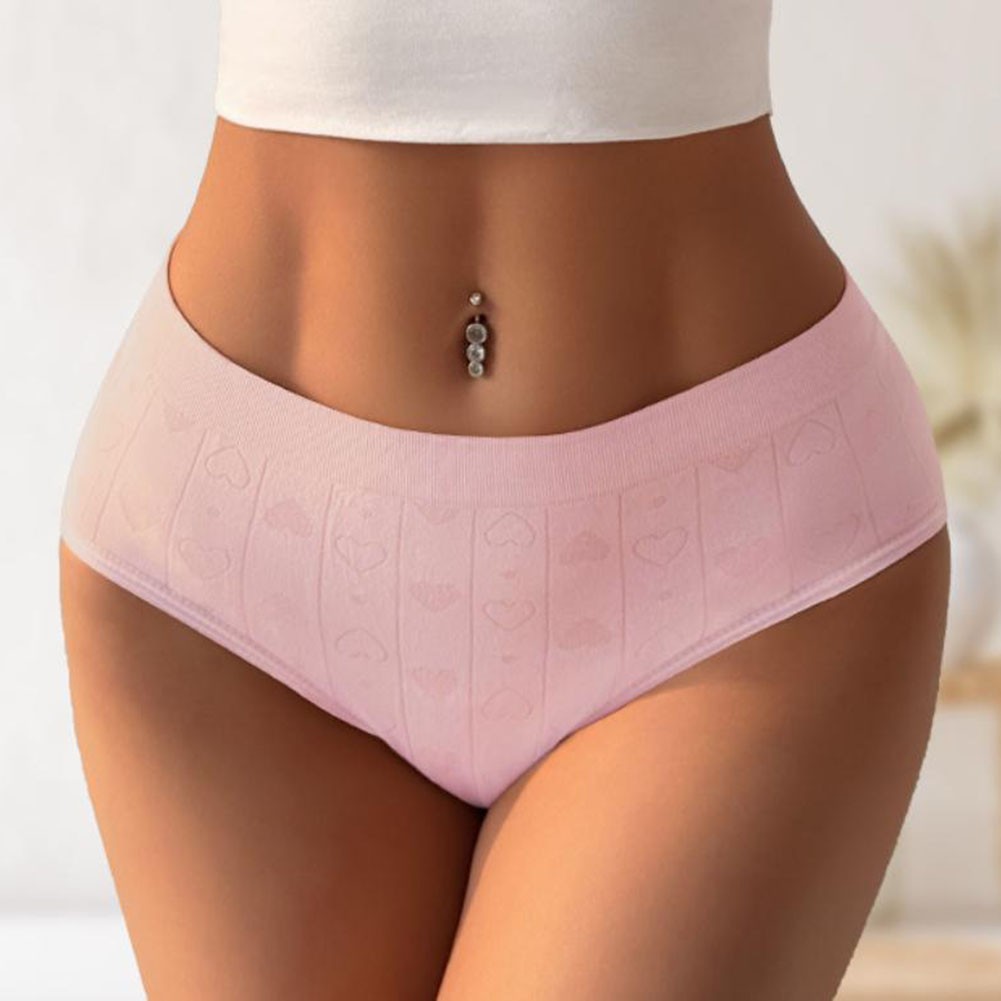Women’s Breathable Polyester Underwear Mid Waist for Leisure Vacation and Home