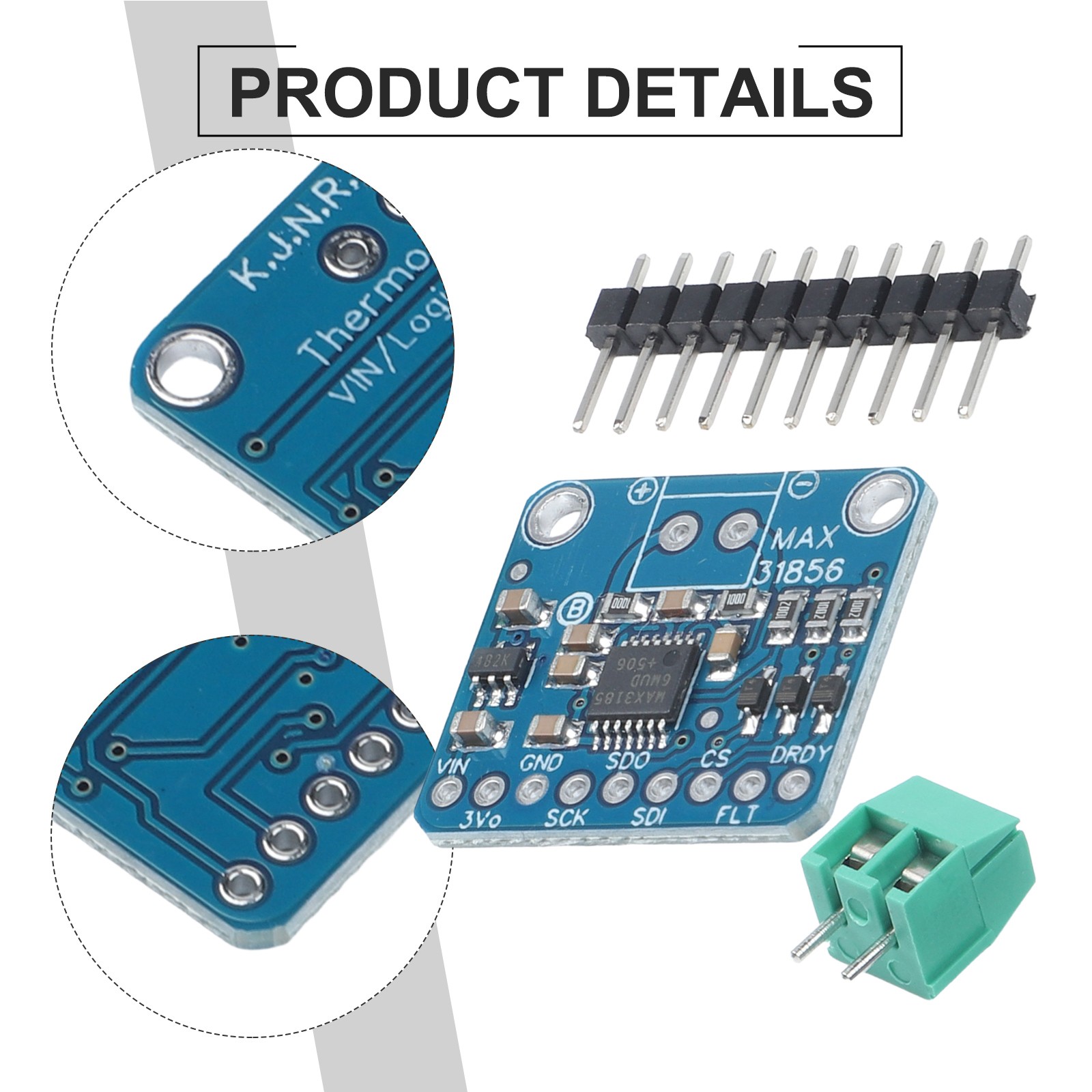 Blue and Purple Thermocouple Module Based on MAX31856 IC for Accurate Sensing