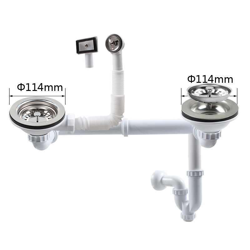 Wall Mount Drain Pipe with 2 Slot Design for Efficient Kitchen Sink Drainage