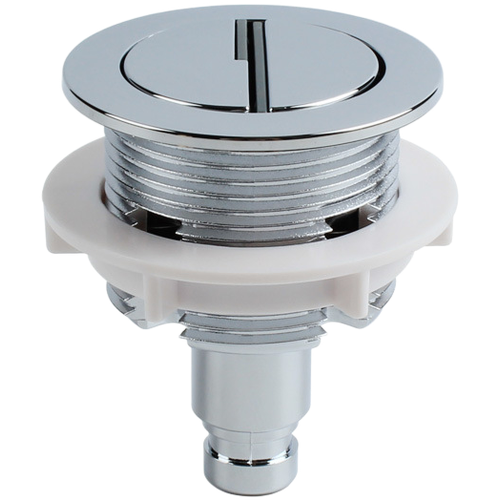Replacement Part Toilet Flush Valve Push Button Actuator Chrome Plated Finish
