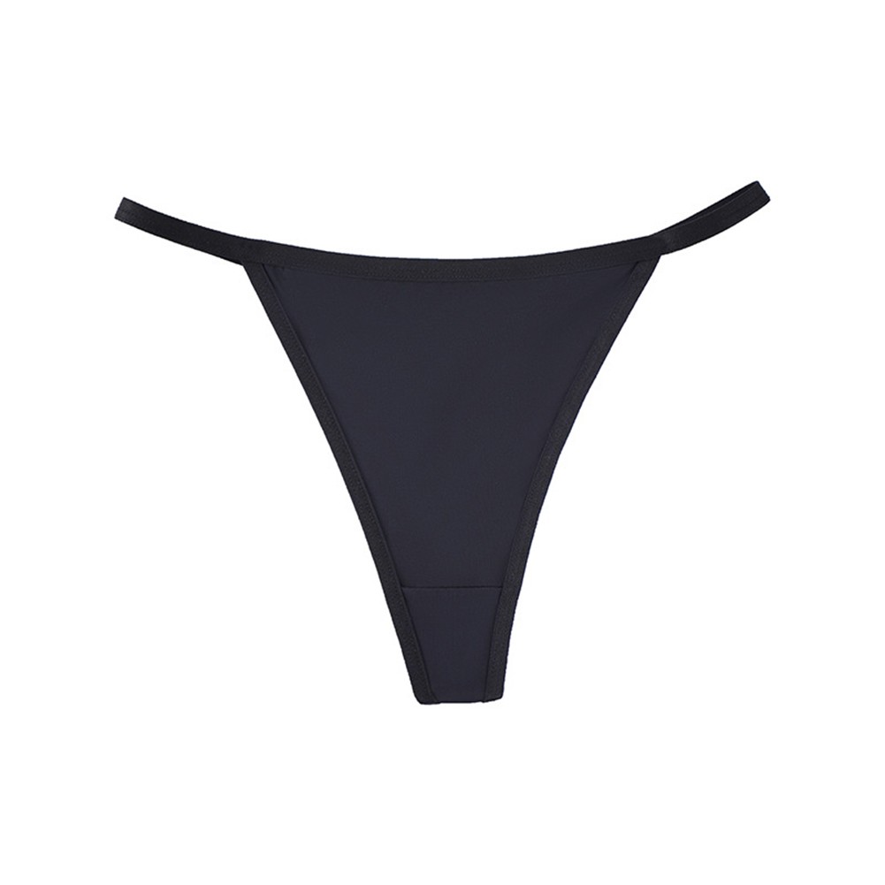 Seamless Ice Silk Underwear for Women Triangle Shape Regular Length Pure Color