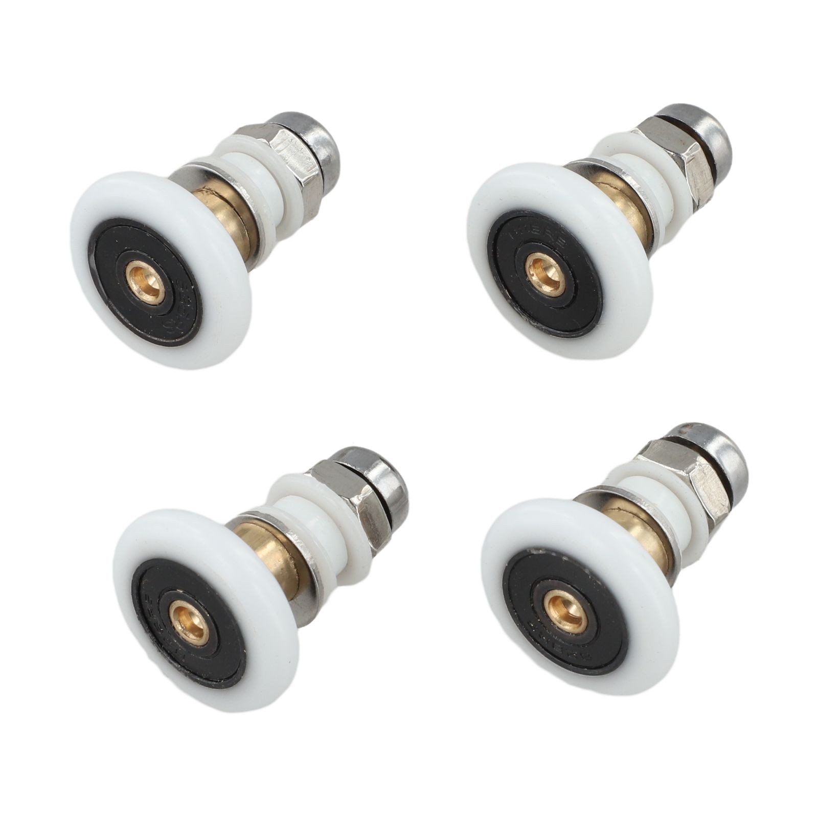 Premium Copper and Plastic Shower Room Pulley Set with 4 Smooth Sliding Rollers