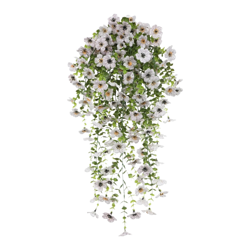 Violet Silk Flower Vine 76cm Eucalyptus for Outdoor Garden Courtyard Decor