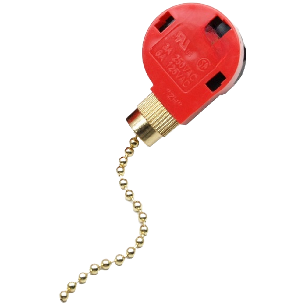 4-Speed Ceiling Fan Control Pull Chain Switch UL Approved 3A 250VAC Bronze