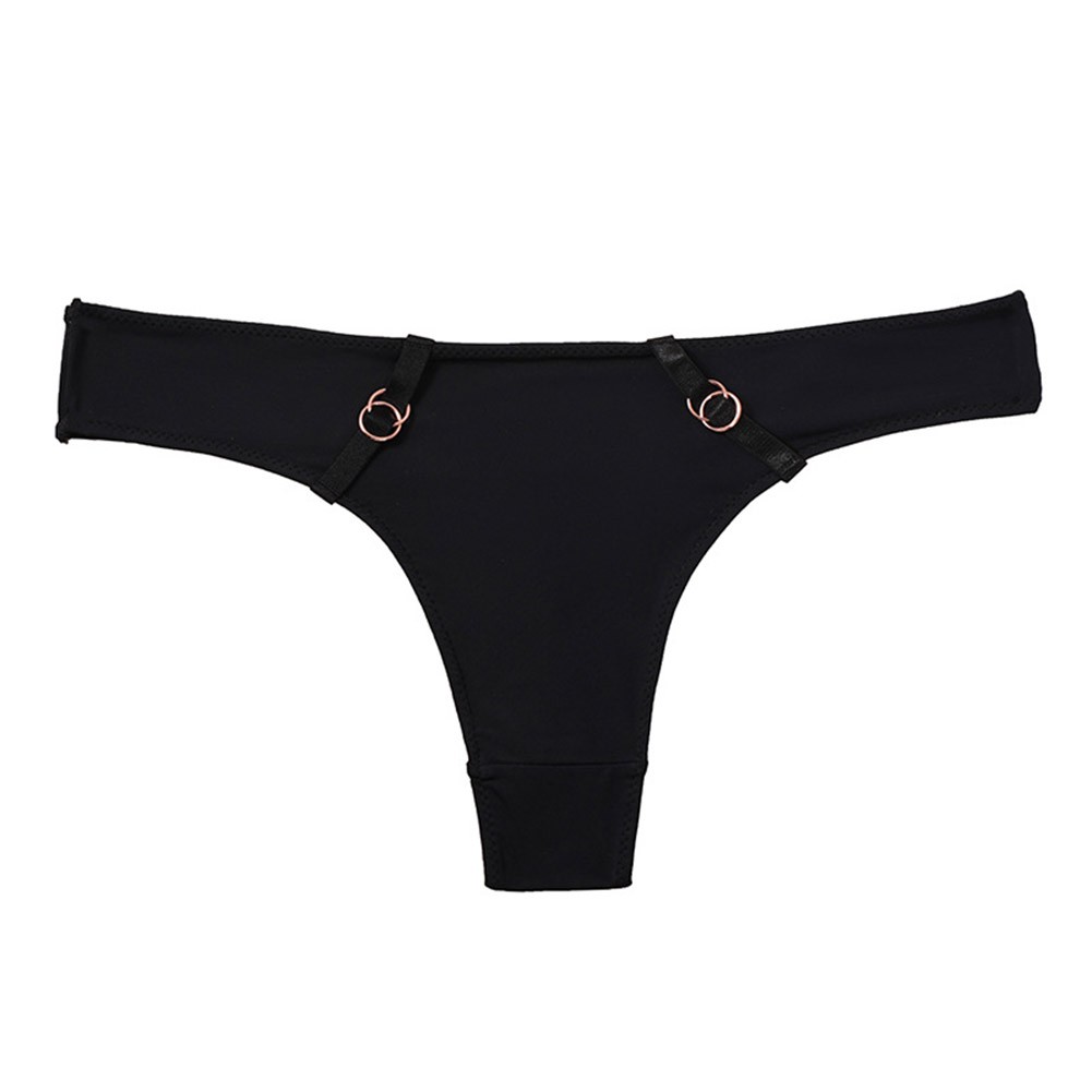 Ladies Polyester Low Waist Solid Color Swimsuit Briefs for Leisure and Vacation