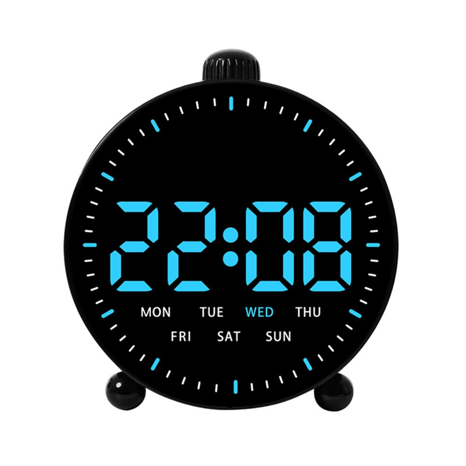 Dual Alarm Settings LED Alarm Clock Bedroom Decor Date Display Feature