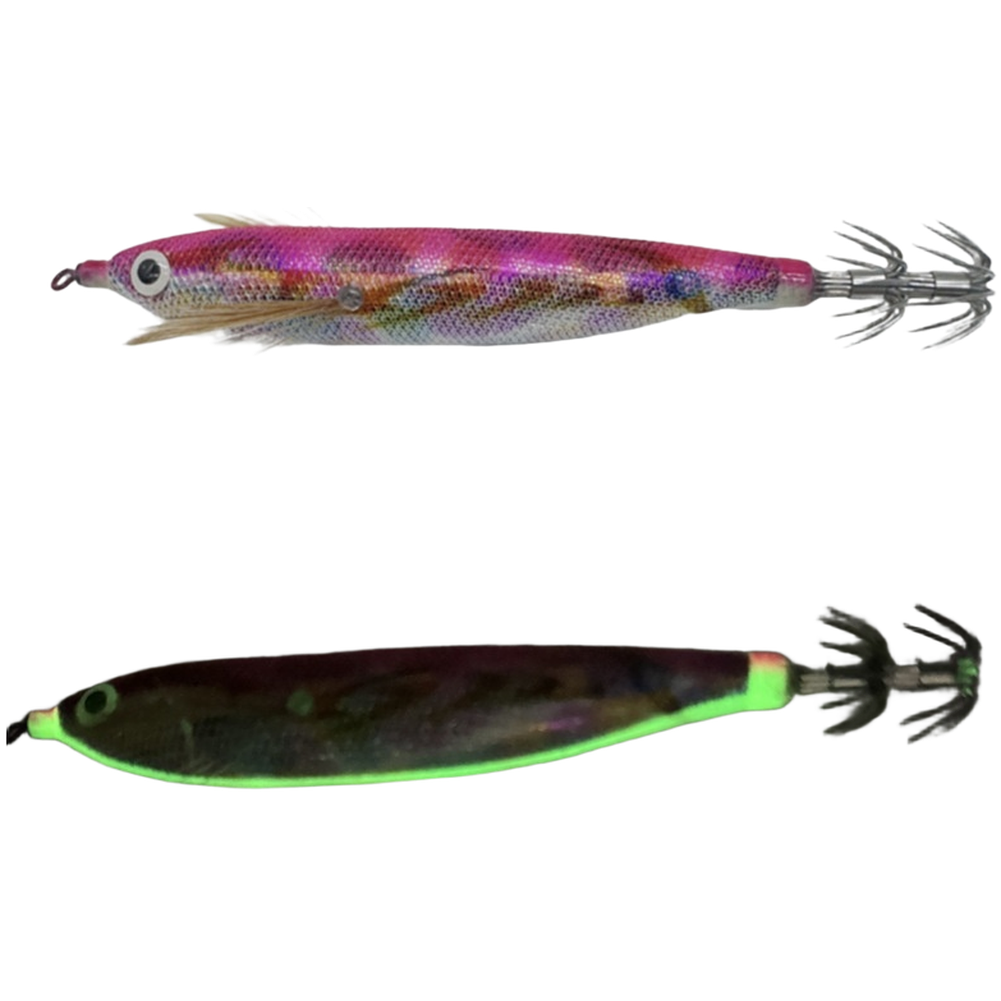Horizontal 12cm Luminous Shrimp Jig for Squid and Octopus with BKK Hook