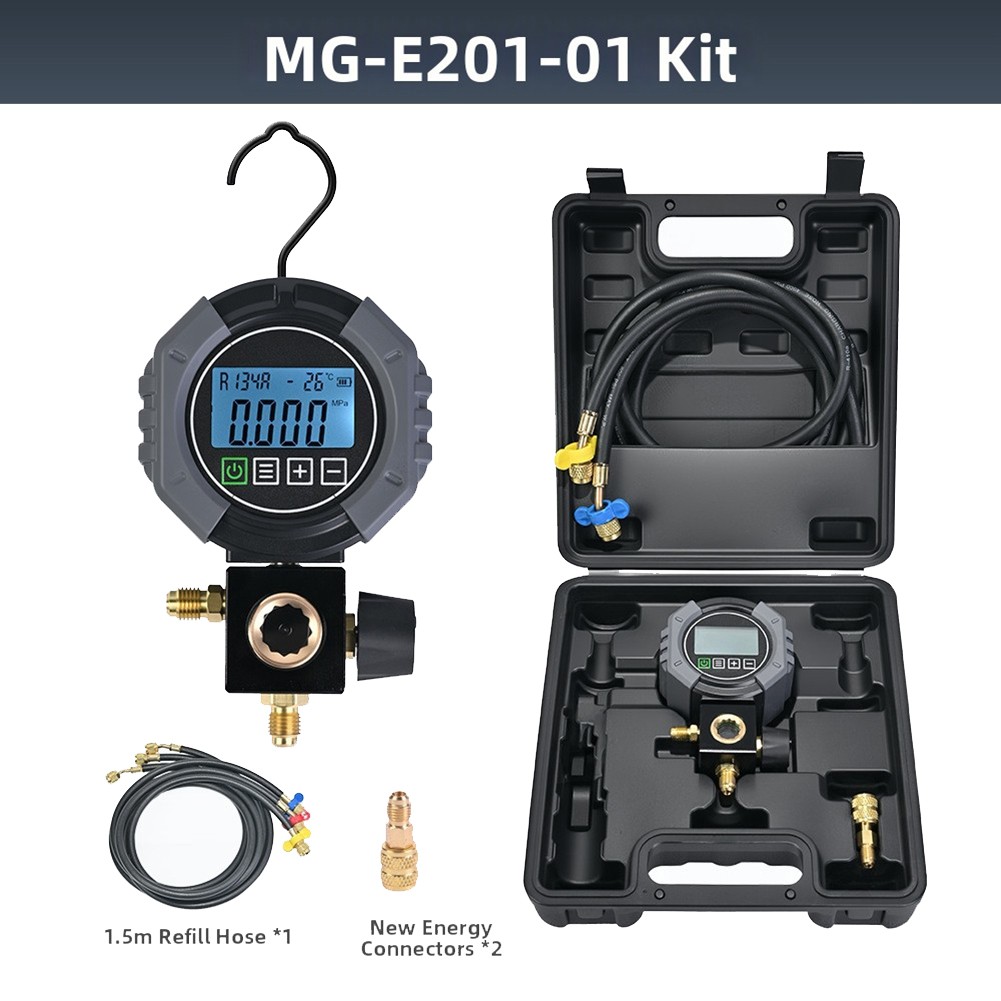 Portable For HVAC Charging Digital Manifold ABS Material Auto Shutdown 30min