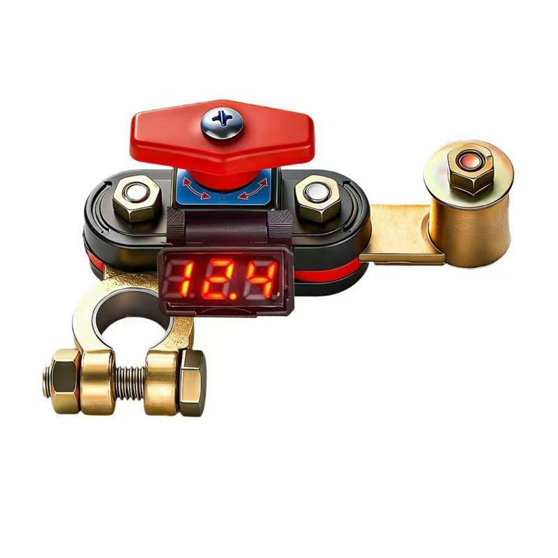 Rotary Battery Disconnect Switch with 360 Degree Movement and Voltage Indicator