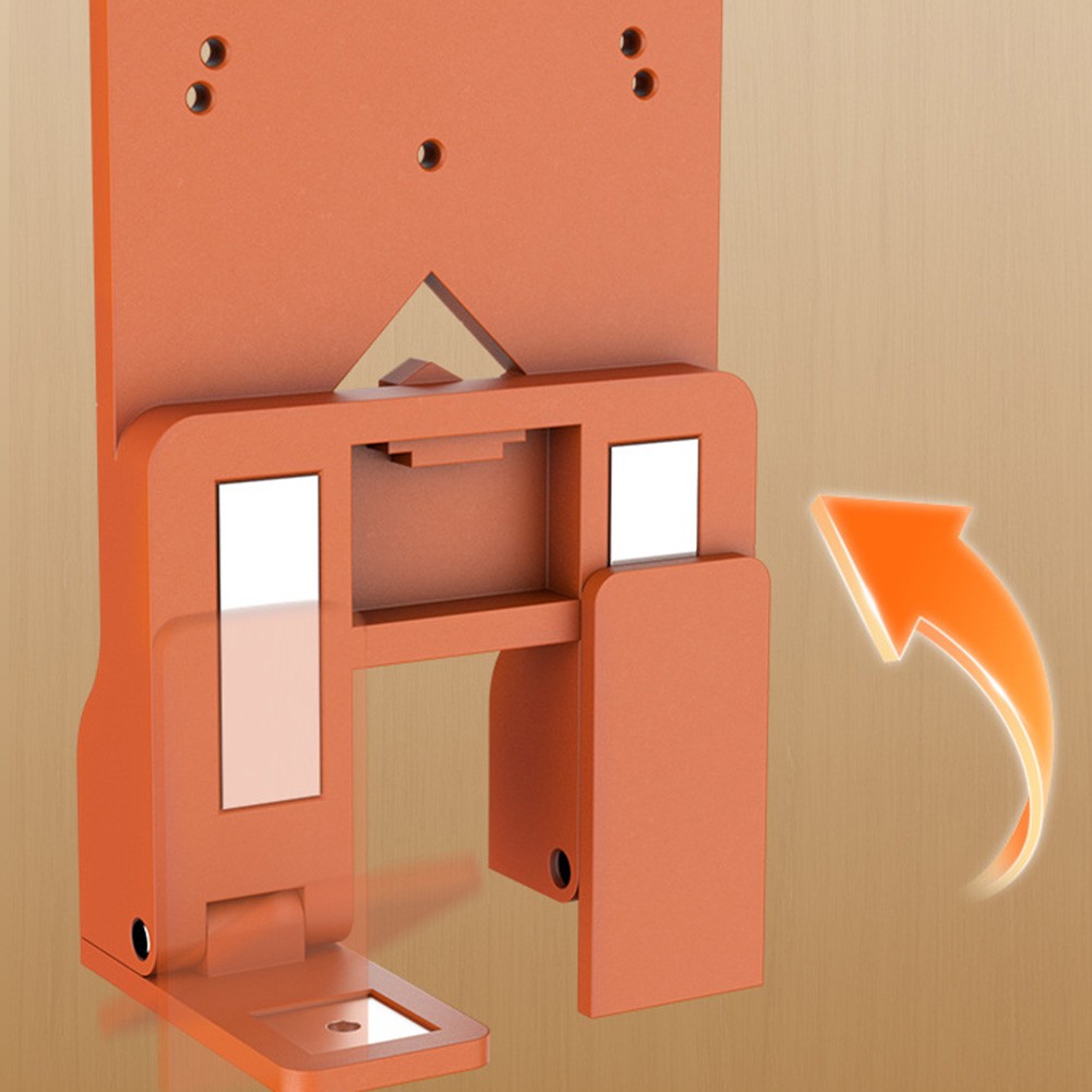 Plastic Door Hinge Jig Orange with Built-in Gap Reference for Cabinets