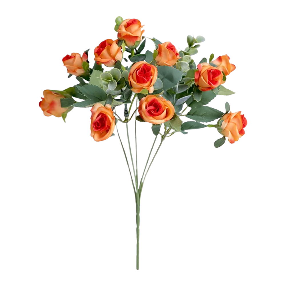 Faux Rose Bouquet Silk And Plastic Material Non-wilting Lightweight Display