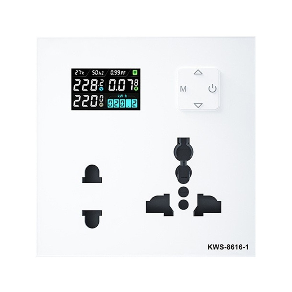 forGraffiti AC85-290V 86mm WiFi Socket 16A Multi-Function Electricity Meter