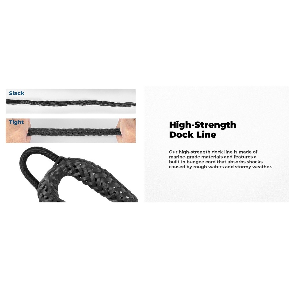 Anchor Rope Kit Bungee Anchor Line Polyethylene Construction Dock Mooring