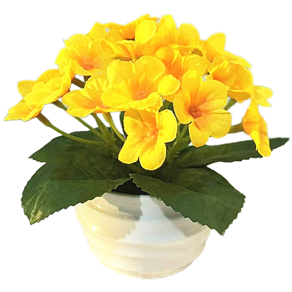 Violet Flower Bonsai Fake Plant in Pot for Contemporary For Home Decor